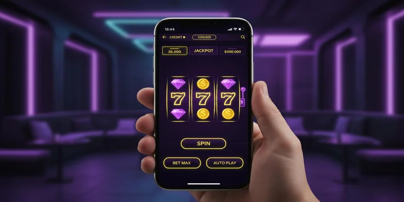 Multibet Casino App auf modernem Smartphone mit Slot-Spiel